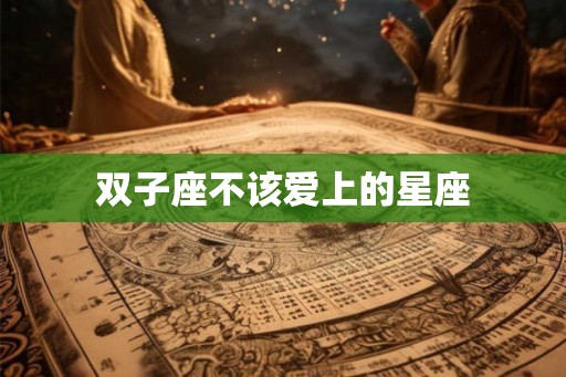 双子座不该爱上的星座