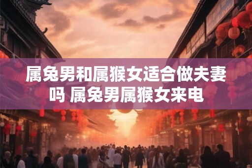 属兔男和属猴女适合做夫妻吗 属兔男属猴女来电