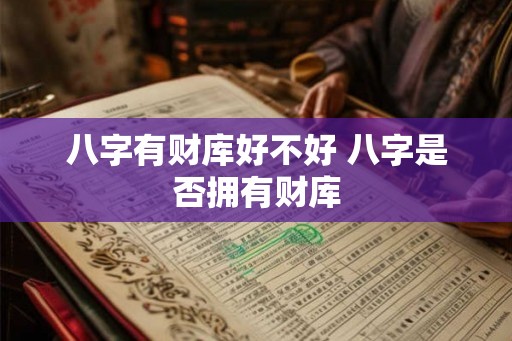 八字有财库好不好 八字是否拥有财库