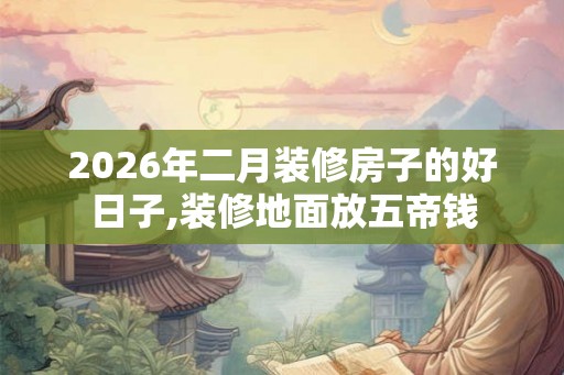 2026年二月装修房子的好日子,装修地面放五帝钱