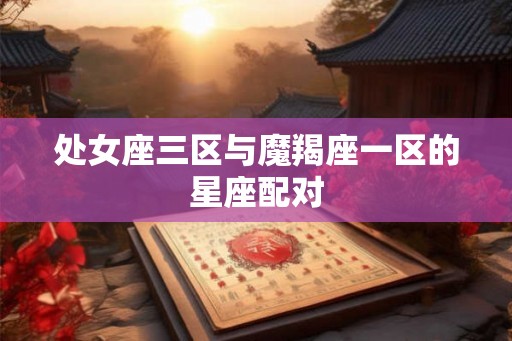 处女座三区与魔羯座一区的星座配对