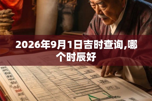 2026年9月1日吉时查询,哪个时辰好