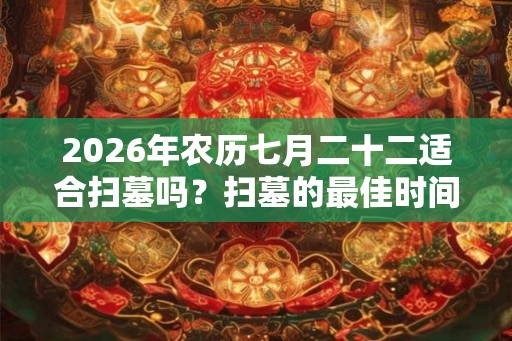2026年农历七月二十二适合扫墓吗？扫墓的最佳时间？