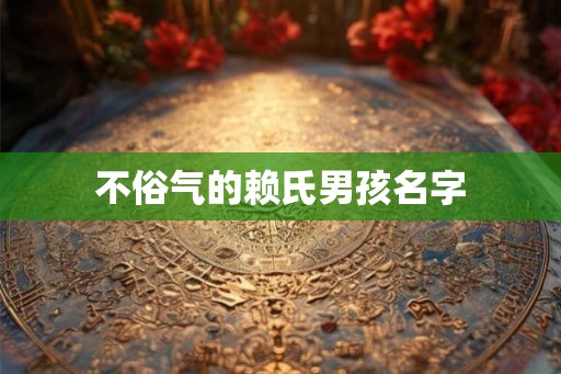 不俗气的赖氏男孩名字