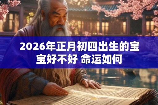 2026年正月初四出生的宝宝好不好 命运如何