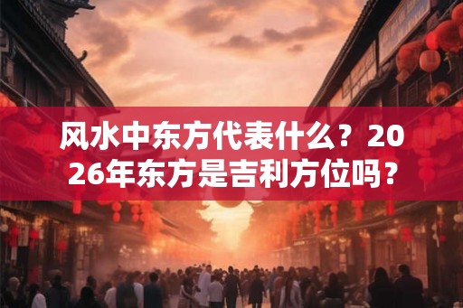 风水中东方代表什么？2026年东方是吉利方位吗？