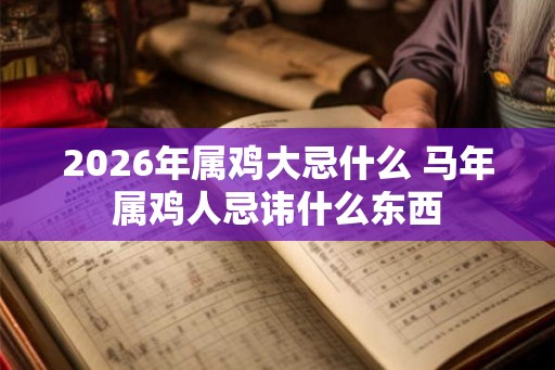 2026年属鸡大忌什么 马年属鸡人忌讳什么东西 2026年属鸡大忌什么 马年属鸡人忌讳什么东西