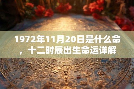 1972年11月20日是什么命,十二时辰出生命运详解 1972年11月20日是什么命,十二时辰出生命运详解