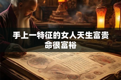 手上一特征的女人天生富贵命很富裕