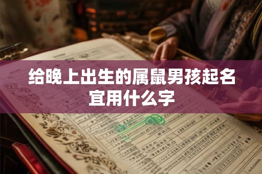 给晚上出生的属鼠男孩起名宜用什么字