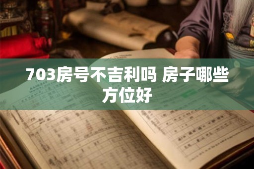 703房号不吉利吗 房子哪些方位好