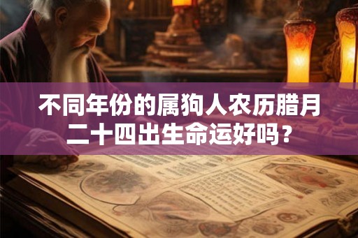 不同年份的属狗人农历腊月二十四出生命运好吗？