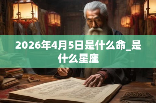2026年4月5日是什么命_是什么星座
