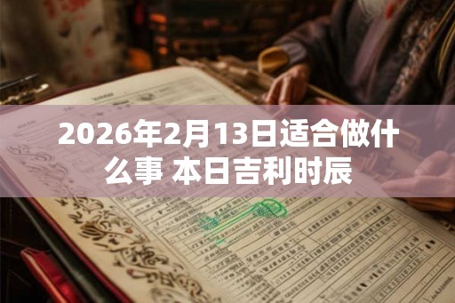 2026年2月13日适合做什么事 本日吉利时辰