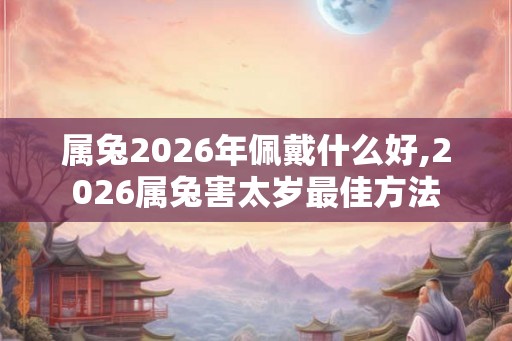 属兔2026年佩戴什么好,2026属兔害太岁最佳方法