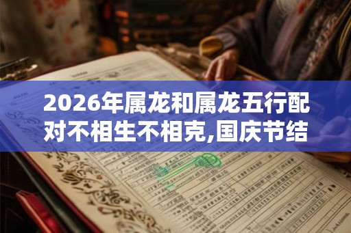 2026年属龙和属龙五行配对不相生不相克,国庆节结婚提升财运