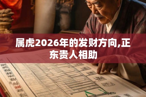 属虎2026年的发财方向,正东贵人相助