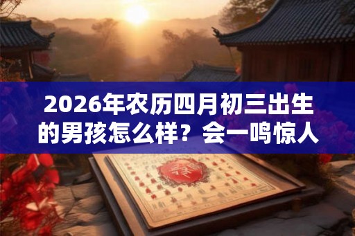 2026年农历四月初三出生的男孩怎么样？会一鸣惊人吗？