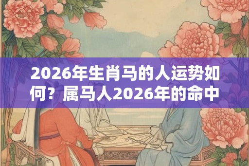 2026年生肖马的人运势如何？属马人2026年的命中吉星
