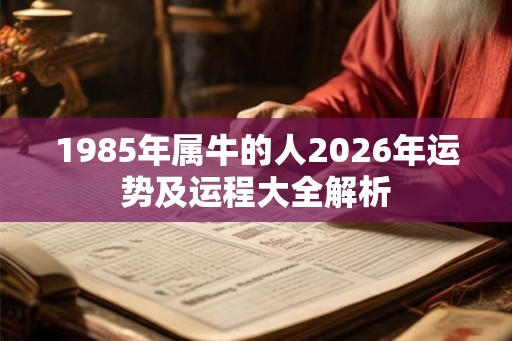 1985年属牛的人2026年运势及运程大全解析