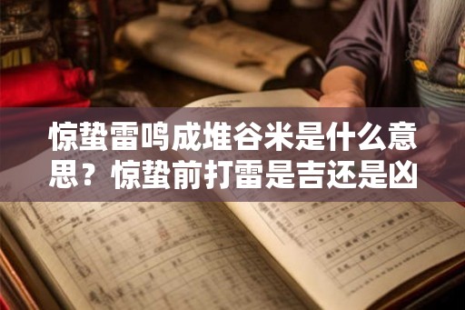 惊蛰雷鸣成堆谷米是什么意思？惊蛰前打雷是吉还是凶？