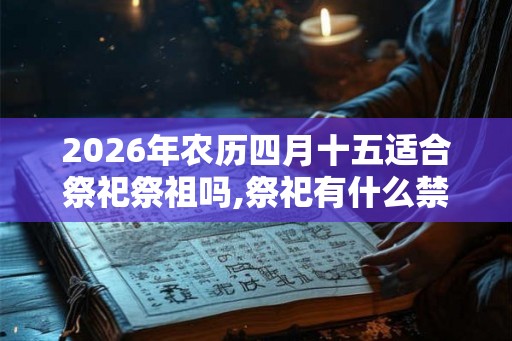 2026年农历四月十五适合祭祀祭祖吗,祭祀有什么禁忌？