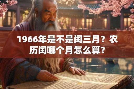 1966年是不是闰三月？农历闰哪个月怎么算？