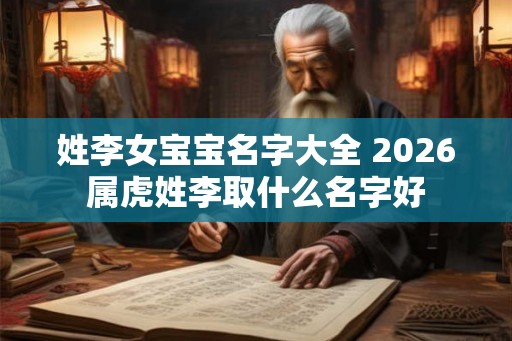 姓李女宝宝名字大全 2026属虎姓李取什么名字好 姓李女宝宝名字大全 2026属虎姓李取什么名字好