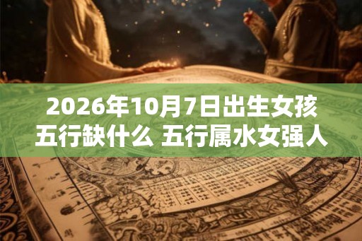 2026年10月7日出生女孩五行缺什么 五行属水女强人 2026年10月7日出生女孩五行缺什么 五行属水女强人