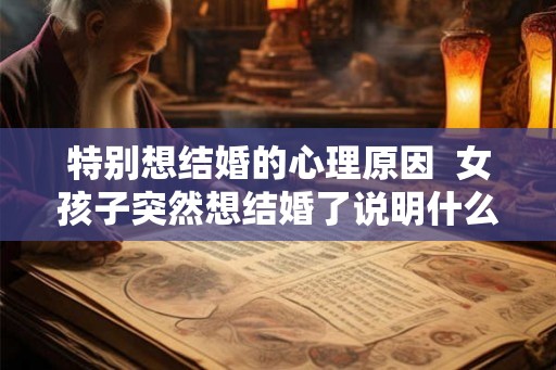 特别想结婚的心理原因 女孩子突然想结婚了说明什么 特别想结婚的心理原因 女孩子突然想结婚了说明什么