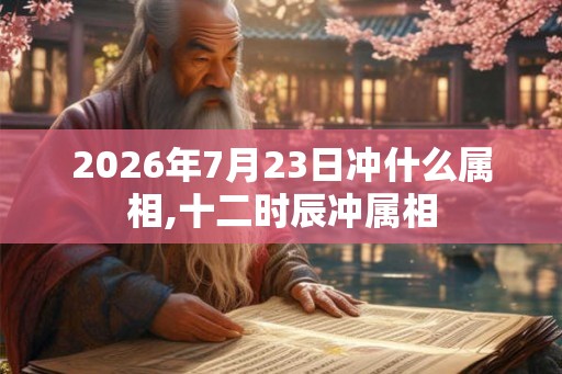 2026年7月23日冲什么属相,十二时辰冲属相