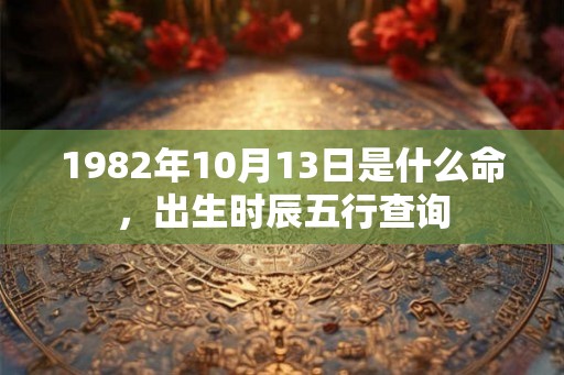 1982年10月13日是什么命,出生时辰五行查询 1982年10月13日是什么命,出生时辰五行查询