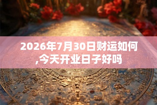 2026年7月30日财运如何,今天开业日子好吗