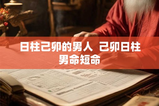 日柱己卯的男人  己卯日柱男命短命
