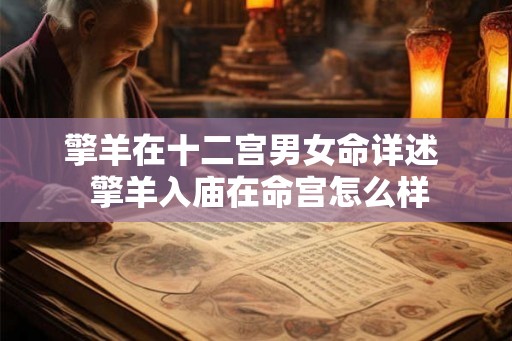 擎羊在十二宫男女命详述  擎羊入庙在命宫怎么样