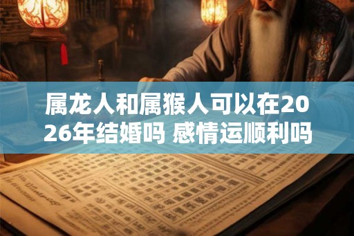 属龙人和属猴人可以在2026年结婚吗 感情运顺利吗