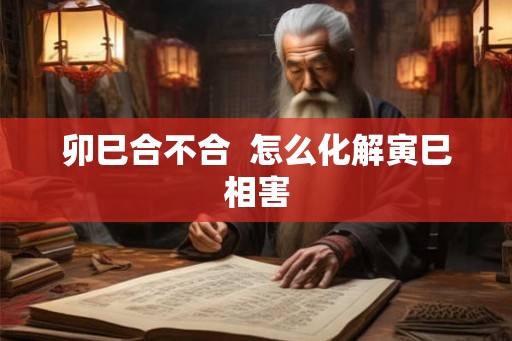 卯巳合不合  怎么化解寅巳相害