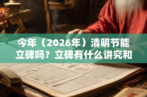 今年（2026年）清明节能立碑吗？立碑有什么讲究和忌讳？