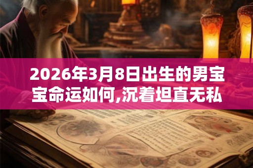 2026年3月8日出生的男宝宝命运如何,沉着坦直无私