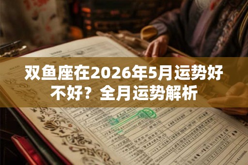 双鱼座在2026年5月运势好不好？全月运势解析