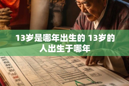 13岁是哪年出生的 13岁的人出生于哪年