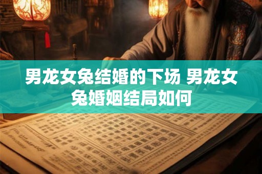 男龙女兔结婚的下场 男龙女兔婚姻结局如何