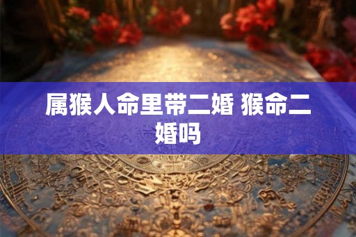 属猴人命里带二婚 猴命二婚吗
