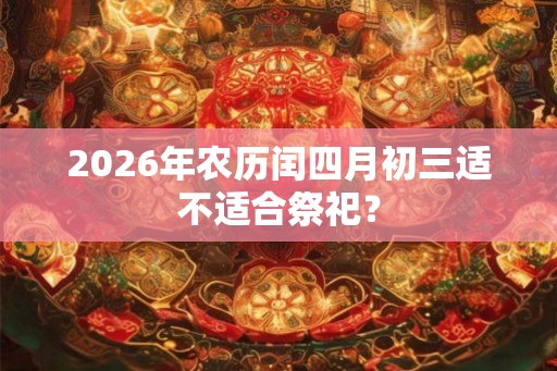 2026年农历闰四月初三适不适合祭祀？