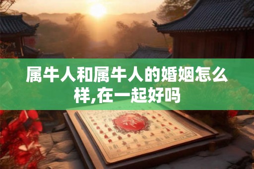 属牛人和属牛人的婚姻怎么样,在一起好吗