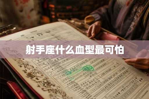 射手座什么血型最可怕