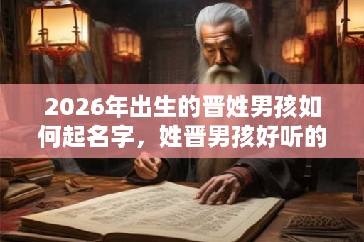 2026年出生的晋姓男孩如何起名字，姓晋男孩好听的名字