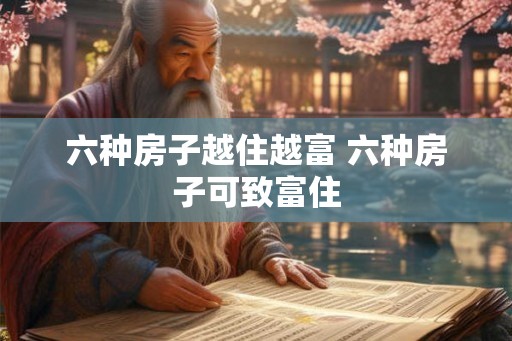 六种房子越住越富 六种房子可致富住 六种房子越住越富 六种房子可致富住
