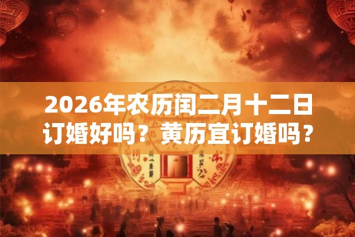 2026年农历闰二月十二日订婚好吗？黄历宜订婚吗？