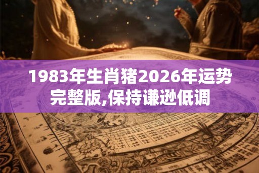 1983年生肖猪2026年运势完整版,保持谦逊低调